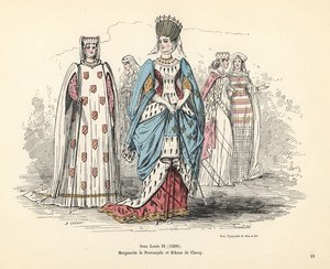 Kostýmy Markéty z Provence a Rikause z Claroy. od Alfred Grevin