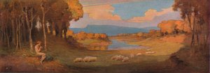 Dekorativní panel pro klavír z palisandru, c1900, 1903