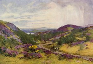 Dánsko: Raebild Hills, poblíž Aalborgu (barevné lito) od Alfred Heaton Cooper
