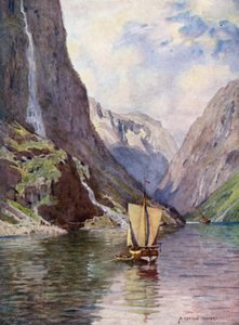 Gudvangen, fjord Sogne