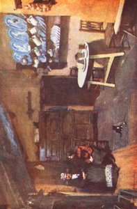 Lake District: An Old Inn Kitchen, Coniston (barevná litografie) od Alfred Heaton Cooper