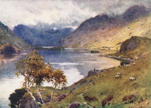 Lake District: Crummock Water a Buttermere (barevná litografie) od Alfred Heaton Cooper