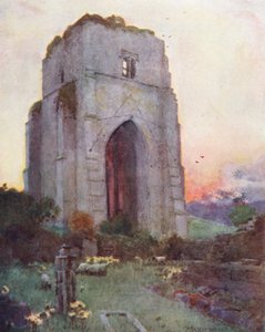 Lake District: Shap Abbey (barevná litografie) od Alfred Heaton Cooper