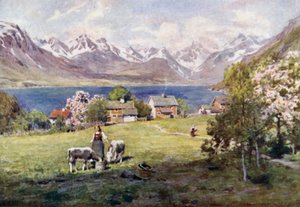 Fjord Romsdal, z Naes od Alfred Heaton Cooper