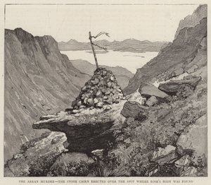 Arranská vražda, Kamenná mohyla vztyčená nad místem, kde bylo nalezeno Roseino tělo od Alfred Heaton Cooper