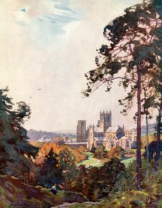 Katedrála ve Wellsu, z Tor (barevné lito) od Alfred Heaton Cooper