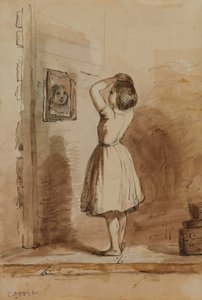 Carrie. Záchod – v „Broken Mirror“ od Alfred Jacob Miller