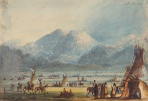 Cut Rocks, cca 1837 (tužka, akvarel a kvaš na papíře) od Alfred Jacob Miller