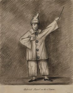 Gabriel Ravel jako klaun od Alfred Jacob Miller