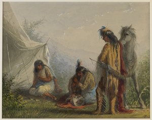 Indiánské námluvy od Alfred Jacob Miller