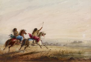Indiánské dívky: závod od Alfred Jacob Miller