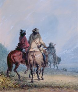 Trappery začínající na lovu bobrů, 1837 (wc und kvaš na papíře)
