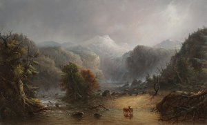 Where the Clouds Love to Rest, c.1850 (olej na panelu) od Alfred Jacob Miller