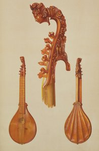 Cittern vyrobený Antoniem Stradivariusem (asi 1644-1737) 1700, z 