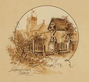 Sandringham Church, Norfolk (chromolitho) od Alfred Johnson