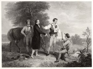 The Capture of Major Andre, po Asher B. Durand, c.1846 (rytina) od Alfred Jones