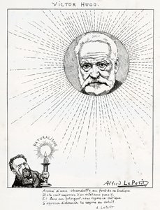 Karikatura Victora Huga a Emile Zoly., kolem 1875-1880 (rytina)