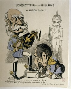 FRANCOUZSKO-PRUSKÁ VÁLKA: Karikatura pruského krále Viléma I. a francouzského krále Napoleona...