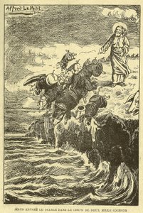 Ilustrace Alfreda Le Peta (1841-1909) v Gros-Jean et son cure od Alfred Le Petit