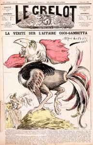 Pravda o aféře Coco (Gambetta a její ""kuřata") - Gambetta - od Alfreda Le Petittyho, v ""Le Grelot""" ze 17.12.1882 od Alfred Le Petit