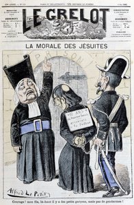 Morálka jezuitů „Povzbuďte! Můj synu, nahoře jsou malí kluci, ale četníci!“ , květen 1883 (rytina) od Alfred Le Petit