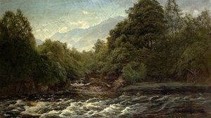 Salmon Pool (Salmon Pool na Spean, Skotsko), 1880 od Alfred Pizzey Newton