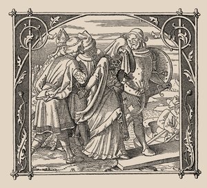 Die Nibelungen. Sbohem Kriemhild, 1840-1841. od Alfred Rethel