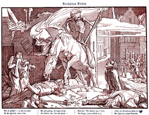 Totentanz 1848: Smrt jako republikánský hrdina od Alfred Rethel
