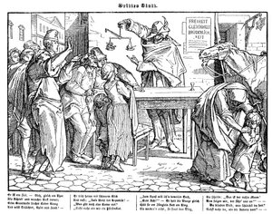 Totentanz 1848: Smrt dokazuje, že všichni lidé jsou si rovni od Alfred Rethel