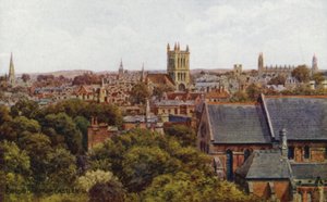Cambridge, z Castle Hill (barevné lito) od Alfred Robert Quinton