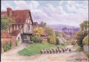 Cropthorne, Nr Evesham, Worcester, z The Cottages and the Village Life of Rural England vydané nakladatelstvím Dent & Sons Limited od Alfred Robert Quinton