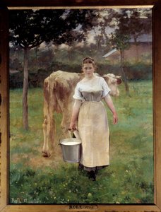 Manda Lametrie, farmářka. Obraz Alfreda Philippe Rolla (1846-1919) 1887 Ne. 2,14 x 1,61 m Paříž, musee d