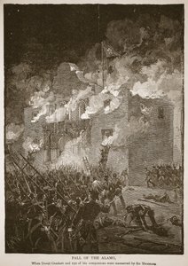 Fall of the Alamo, z knižní hospody. 1896 (rytina)