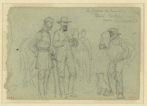 Princ de Joinville kreslící "Paříž" při pohledu na, poblíž Cumberland od Alfred Rudolph Waud