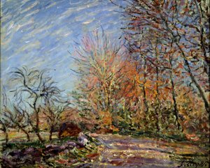 Na okraji lesa ve Fontainebleau, 1885. od Alfred Sisley