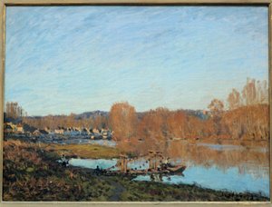 Podzim na břehu Oise v roce 1873 Obraz Alfreda Sisleyho (1839-1899) 1873 Montreal, muzeum výtvarného umění od Alfred Sisley