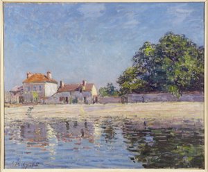 Břehy Loingu, Saint-Mammes od Alfred Sisley