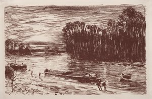 Banks of the Loing, poblíž Saint-Mammès, 1896. od Alfred Sisley