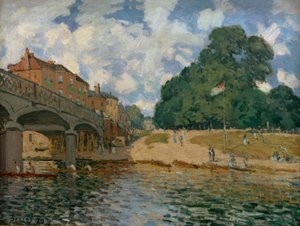 Most v Hampton Court od Alfred Sisley