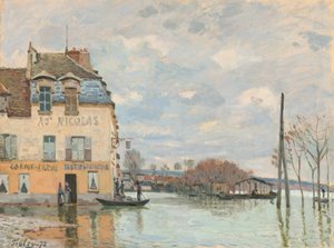 Povodeň v Port-Marly od Alfred Sisley