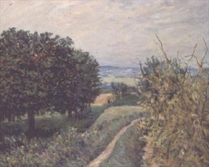 Na vinicích v Louveciennes od Alfred Sisley