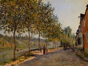 Červnové ráno v Saint-Mammès od Alfred Sisley