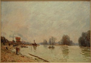 Seina v Suresnes od Alfred Sisley