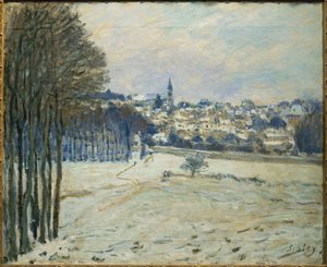 La neige a Marly-le-Roi ... (malba na plátně) od Alfred Sisley