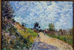 Krajinářství od Alfreda Sisleyho (1839-1899) 1870 Sun. 0,38x0,55 m Lyon, Musee des Beaux Arts od Alfred Sisley