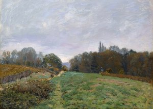 Krajina poblíž Louveciennes. 1873 od Alfred Sisley