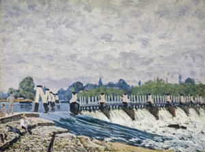 Molesey Weir, Hampton Court od Alfred Sisley