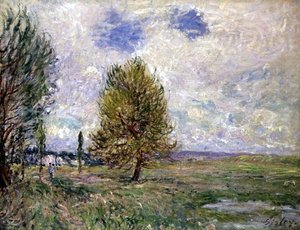 Plain at Veneux (olej na plátně) od Alfred Sisley