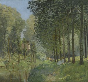 Odpočívejte podél proudu. Edge of the Wood, asi 1878 od Alfred Sisley