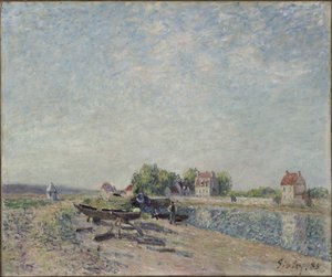 Saint-Mammes, kanál Loing od Alfred Sisley